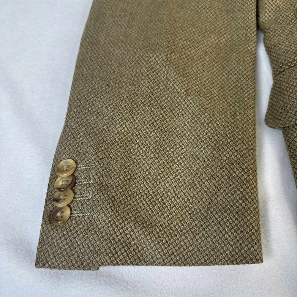 Ermenegildo Zegna Blazer EU 52C US 42R Brown 15milmil15 100%Wool Nailhead